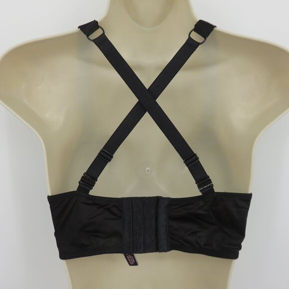 Victorias Secret Small Deep V Black Animal Rhinestone Bralette Bra Underwire - Picture 6 of 15